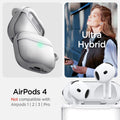 ACS08643 - AirPods 4 Pro / AirPods 4 Ultra Hybrid in Jet White showing the compatibility. Not compatible with Aipords 1 |2 |3 | Pro