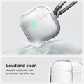 ACS08643 - AirPods 4 Pro / AirPods 4 Ultra Hybrid in Jet White showing how it is loud and clear. Amplify originality with protection day after day