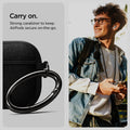 ACS08648 - AirPods 4 Pro / AirPods 4 Case Urban Fit in Black showing the strong carabiner to keep Airpods secure on-the-go