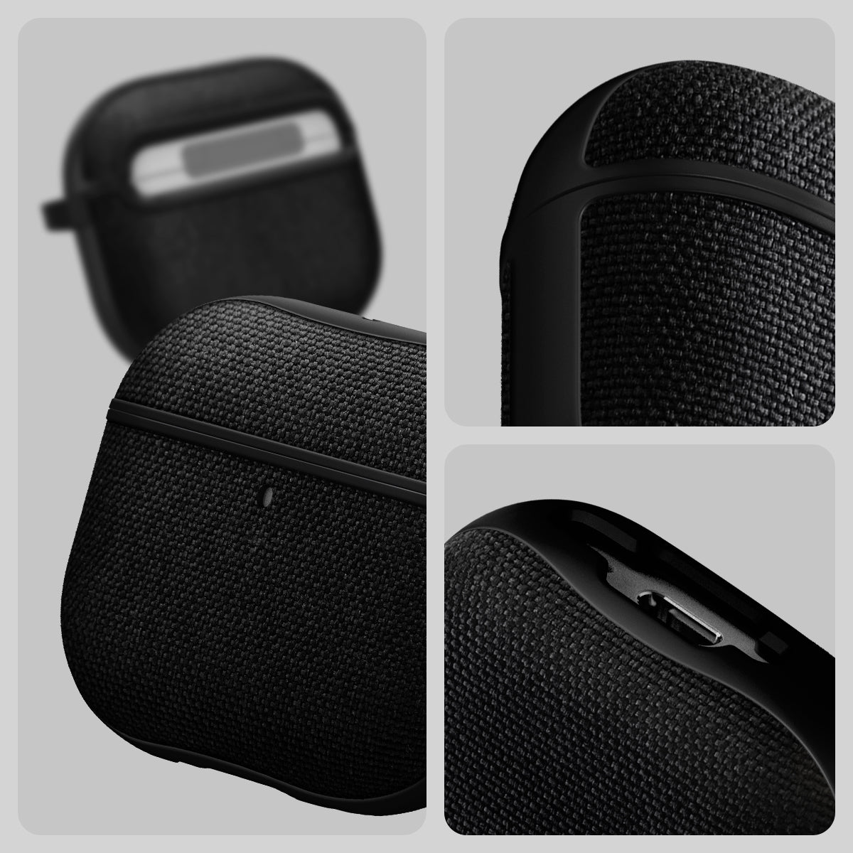 ACS08648 - AirPods 4 Pro / AirPods 4 Case Urban Fit in Black showing the different angles