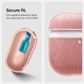 ACS08649 - AirPods 4 Pro / AirPods 4 Case Urban Fit in Rose Gold showing the secure fit Pre-applied adhesive grips the case top for a firm hold