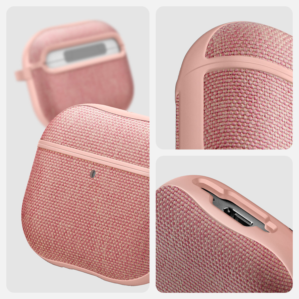 ACS08649 - AirPods 4 Pro / AirPods 4 Case Urban Fit in Rose Gold showing the different angles