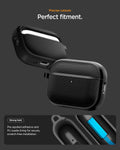 ACS10604 - AirPods Pro 3 Classic Fit in Black showing precise cutouts. perfect fitment
