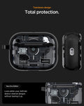 ACS09823 - AirPods Pro 3 Series Ultra Hybrid Zero One (MagFit) in Zero One Black teardown design. total protection. zero one edition. look within your airpods' distinct internal designs without tearing it up