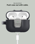 ACS10133 - AirPods Pro 3 Nano Pop in Black Sesame showing easy case removal. push case out with cable