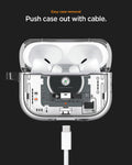 ACS09824 - AirPods Pro 3 Series Ultra Hybrid Neo One (MagFit) showing easy case removal. push case out with cable