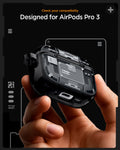 ACS09823 - AirPods Pro 3 Series Ultra Hybrid Zero One (MagFit) in Zero One Black showing check your compatibility. Designed for airpods pro 3