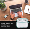 ASD01290 - Apple AirPods Pro Case Ultra Hybrid in green crystal showing the how it is suited for your everyday grind