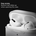 ASD00573 - Apple AirPods Pro Case Urban Fit in gray showing the easy access. Bottom half slides up when opening the case