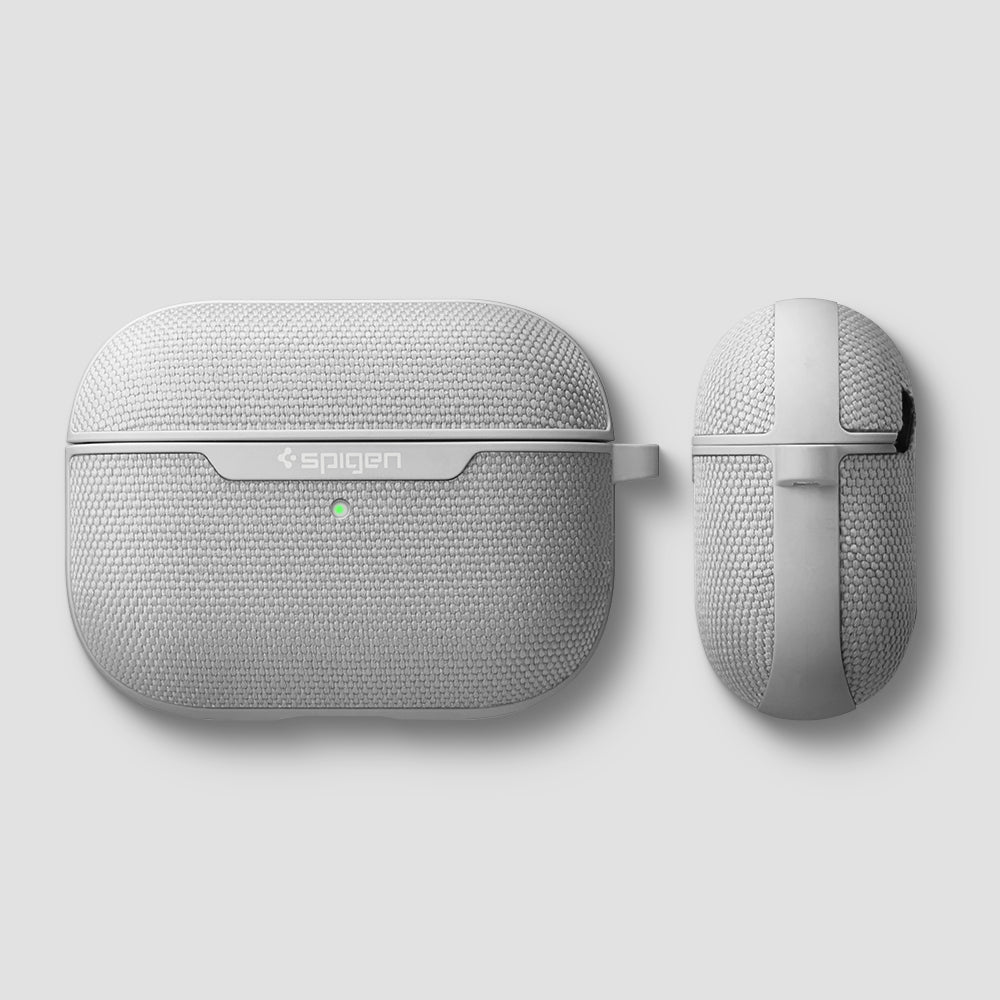 ASD00573 - Apple AirPods Pro Case Urban Fit in gray showing the front and side