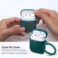 ASD00678 - Apple AirPods 1 / 2 Case Urban Fit in midnight green showing cover to cover. Protect it from drops and surface scratches