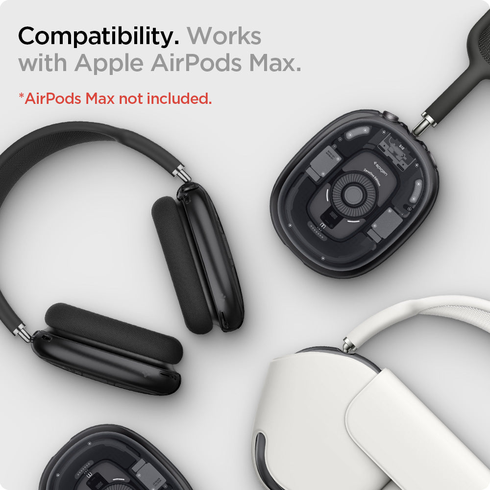 ACS05592 - Airpods Max Series Ultra Hybrid Pro Zero One showing the compatibility. Works with Apple AirPods Max