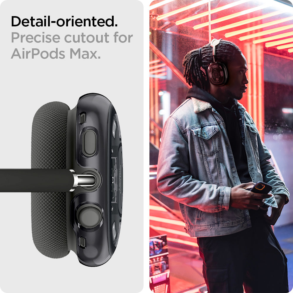 ACS05592 - Airpods Max Series Ultra Hybrid Pro Zero One showing the detailed-oriented. Precise cutout for AirPods Max