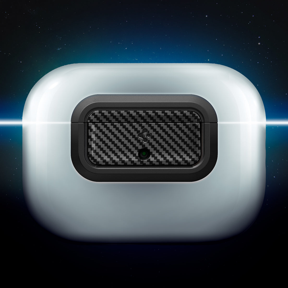 ASD06156 - AirPods Pro 2 Lock Fit M in Carbon showing the front