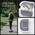 ASD06155 - AirPods Pro 2 Lock Fit M in Metallic Gray showing the lock it down. Keep your Airpods Pro from opening up during daily use