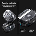 ACS05593 - AirPods Series Ultra Hybrid Zero One (MagFit) Case in zero one showing the precise cutouts. Utilize all the functionalities of the new AirPods Pro 2. It has cutout for lanyard and cutout for speakers 