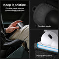 ACS05483 - Apple AirPods Pro 2 Case Urban Fit in black showing the durable suede interior that protects from scratches. Premium suede and Pop-up mechanics