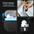 ACS05483 - Apple AirPods Pro 2 Case Urban Fit in black showing the smart design. Airpods case slides up for quck and easy access