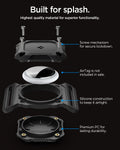 ACS09780 - Apple AirTag Tough Armor IP Pet Collar in Black showing the highest quality material for superior functionality. Screw mechanism for secure lockdown, AirTag is not included in sale, Silicone construction to keep it airtight and Premium PC for lasting durability