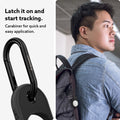 AMP01439 - Apple AirTag Series - Spigen Vault in Matte Black showing latch it on and start tracking 
