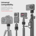 AHP04759 - AirTag Camera Mount Adapter in black showing the universal compatibility. Compatible with any camera or tripod with 1/4 inch thread