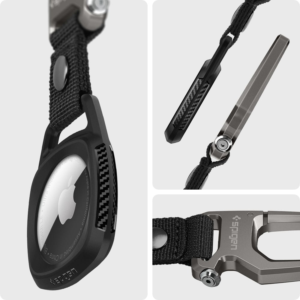 AMP01565 - AirTag Case Rugged Armor showing the different angels