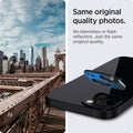 AGL03395 - iPhone 13 Mini / iPhone 13 Optik Lens Protector in black showing same original quality photos. No blemishes or flash reflection. Just the same original quality.