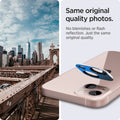 AGL04036 - iPhone 13 Mini / iPhone 13 Optik Lens Protector in pink showing same original quality photos. No blemishes or flash reflection. Just the same original quality.
