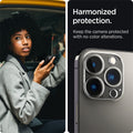 AGL04104 - iPhone 13 Pro Max / iPhone 13 Pro Optik Lens Protector in crystal clear showing hamonized protection. Keep the camera protected and the colors matching