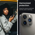 AGL04035 - iPhone 13 Pro Max / iPhone 13 Pro Optik Lens Protector in graphite showing hamonized protection. Keep the camera protected and the colors matching