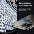 AGL04035 - iPhone 13 Pro Max / iPhone 13 Pro Optik Lens Protector in graphite showing same original quality photos. No blemishes or flash reflection. Just the same original quality.