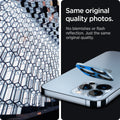 AGL04032 - iPhone 13 Pro Max / iPhone 13 Pro Optik Lens Protector in sierra blue showing same original quality photos. No blemishes or flash reflection. Just the same original quality.