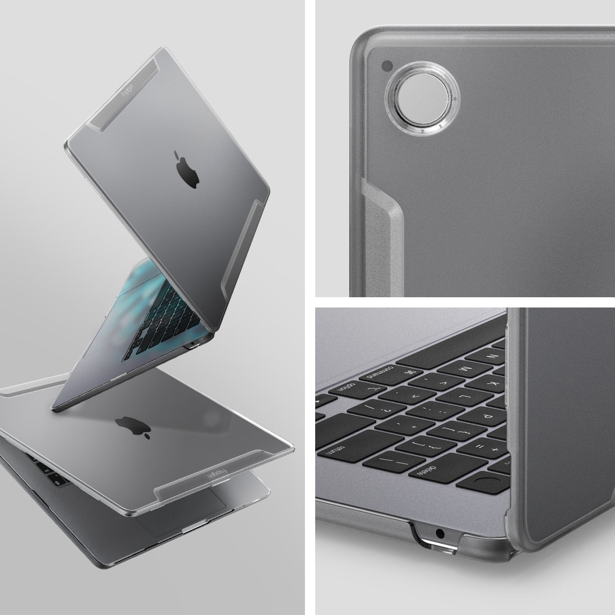 ACS06957 - MacBook Air 15-inch Case Thin Fit in Crystal Clear showing the different angles