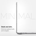 ACS06957 - MacBook Air 15-inch Case Thin Fit in Crystal Clear showing the slim and sleek. Minimal added bulk and weight