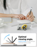 AMP09031 - MagSafe Phone Holder Nano Pop (MagFit) in Coconut Beige showing the optimal viewing angle. From 0 degree to 130 degrees provides the best horizontal viewing angles