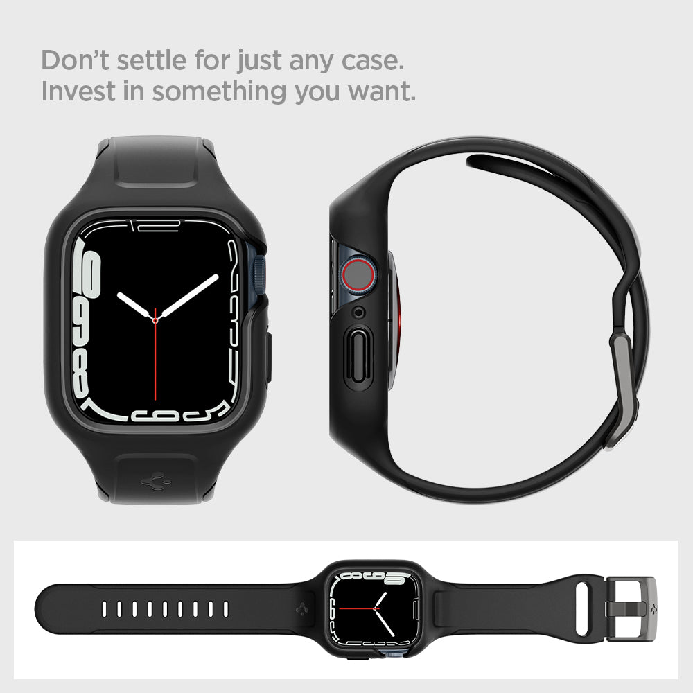 ACS04190 - Apple Watch Series (41mm) Case Liquid Air Pro in black different angles