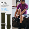 AMP02292 - Apple Watch Series (Apple Watch (41mm)/Apple Watch (38mm)) Watch Band Lite Fit in khaki adjustable length for the right fit. Find the perfect fit. Adjustable length for the right fit. Min-length : 108mm and Max-length : 180mm.adjustable length for the right fit. Find the perfect fit. Adjustable length for the right fit. Min-length : 108mm and Max-length : 180mm.