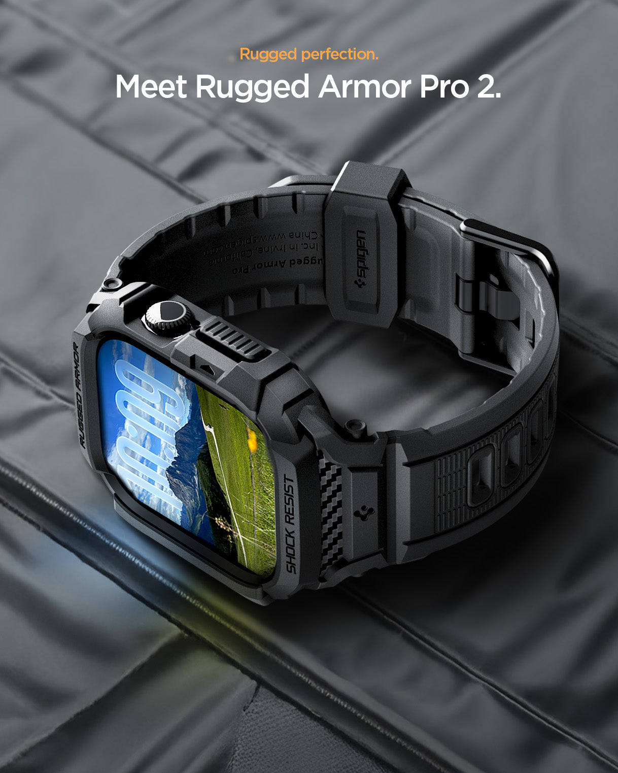 ACS10494 - Apple Watch 10/11 (42mm) Rugged Armor Pro 2 in Matte Black