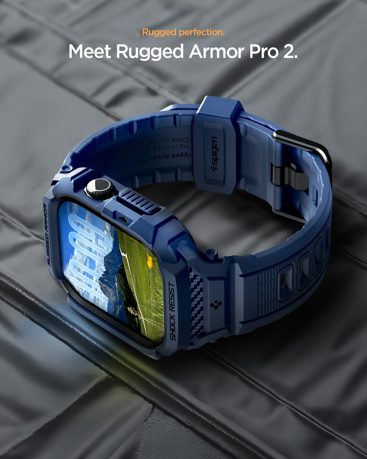 ACS10495 - Apple Watch 10/11 (42mm) Rugged Armor Pro 2 in Navy Blue