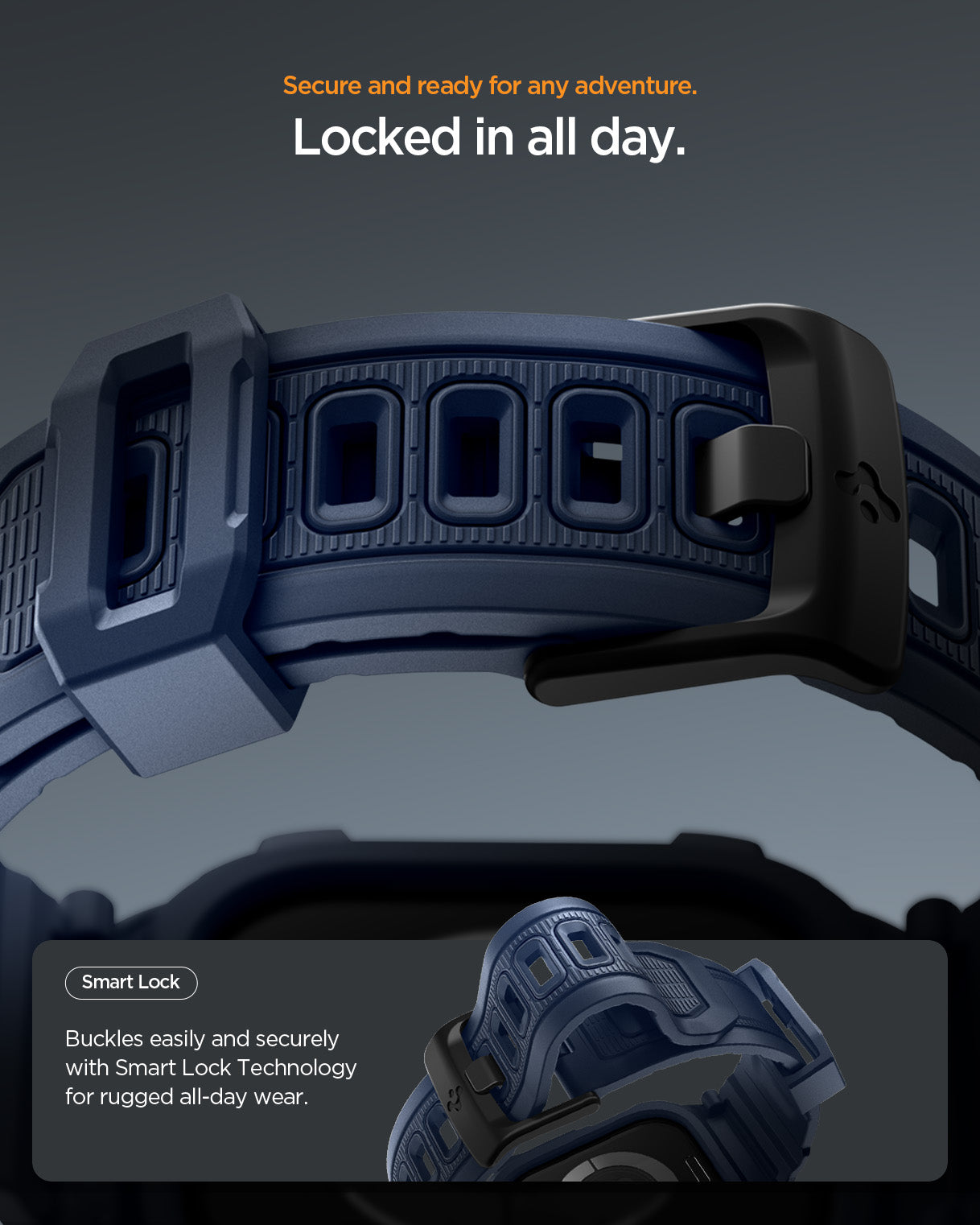 ACS10495 - Apple Watch 10/11 (42mm) Rugged Armor Pro 2 in Navy Blue