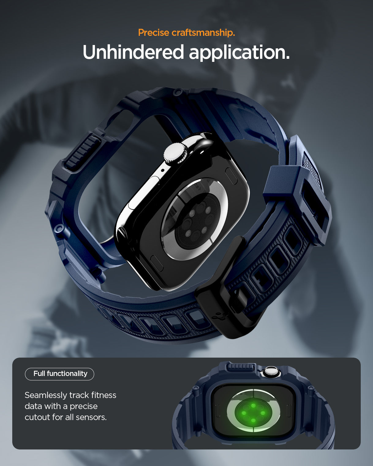 ACS10505 - Apple Watch 10/11 (46mm) Rugged Armor Pro 2 in Navy Blue