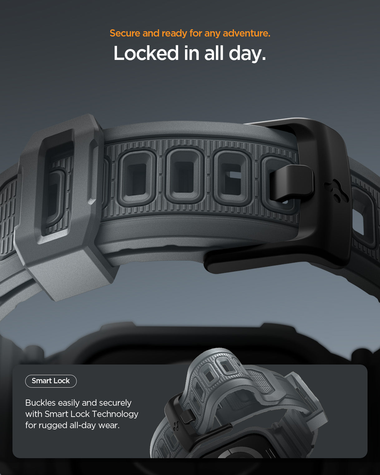 ACS10504 - Apple Watch 10/11 (46mm) Rugged Armor Pro 2 in Dark Gray