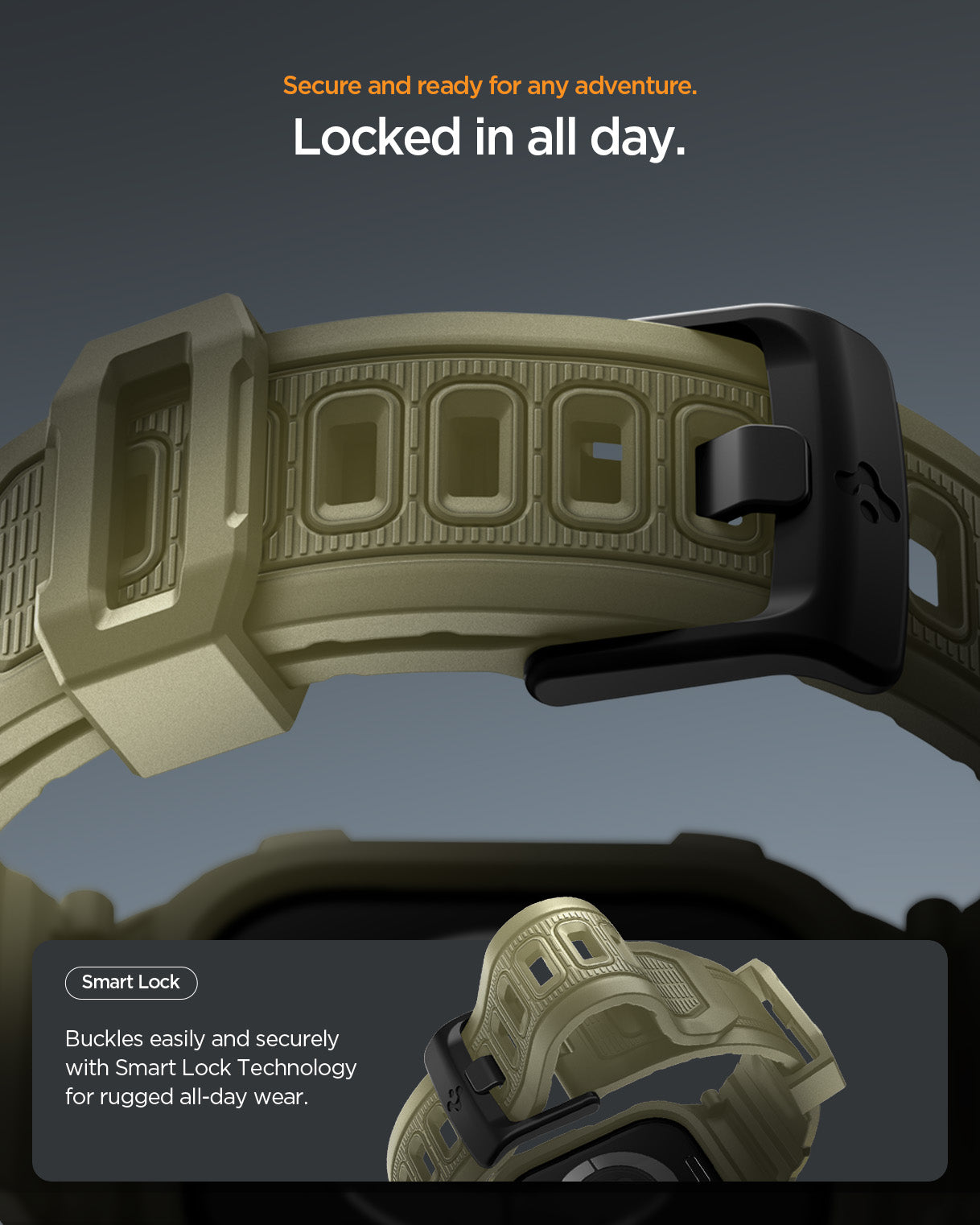 ACS10507 - Apple Watch 10/11 (46mm) Rugged Armor Pro 2 in Vintage Khaki