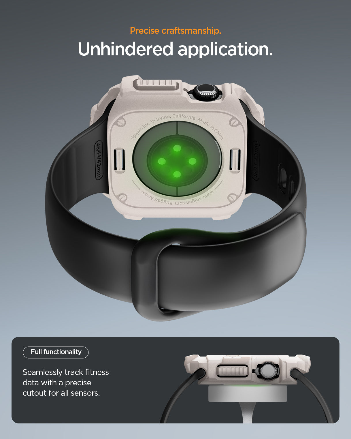 ACS10493 - Apple Watch 10/11 (42mm) Rugged Armor 2 in Dune Beige