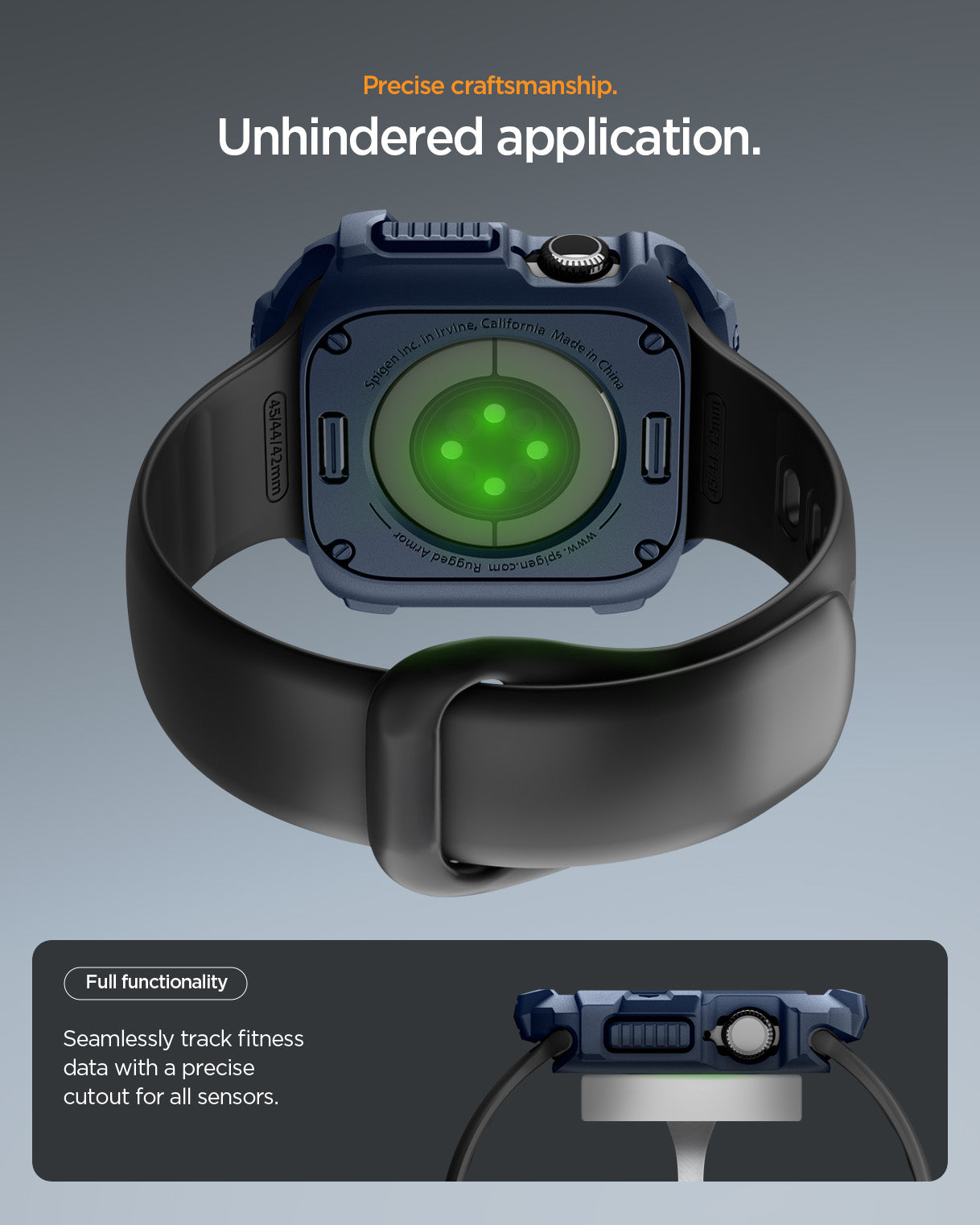 ACS10492 - Apple Watch 10/11 (42mm) Rugged Armor 2 in Navy Blue
