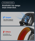 ACS11899 - Apple Watch 12 (46mm) Liquid Air Pro showing a comparison of the ventilated band design for improved airflow and breathability