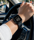  ACS11892 - Person wearing a Spigen Apple Watch case while driving, showing the time on the watch face