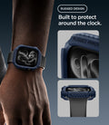 ACS11888 - Apple Watch Series 12 (46mm) Case Rugged Armor in Navy Blue showing the rugged case design with reinforced edges and raised protection around the watch face