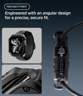 ACS11886 - Apple Watch Series 12 (46mm) Case Rugged Armor in Matte Black showing the angular protective frame with precise fit around the crown and side controls
