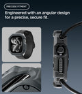 ACS11887 - Apple Watch Series 12 (46mm) Case Rugged Armor in Dark Gray showing the angular protective frame with precise fit around the crown and side controls